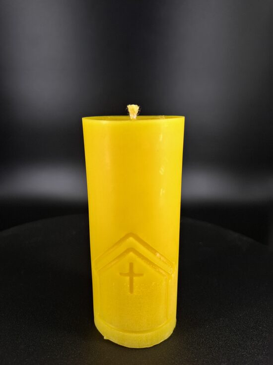 Mājas Svētības bišu vaska svece – Māja un Krusts (Nr:205)