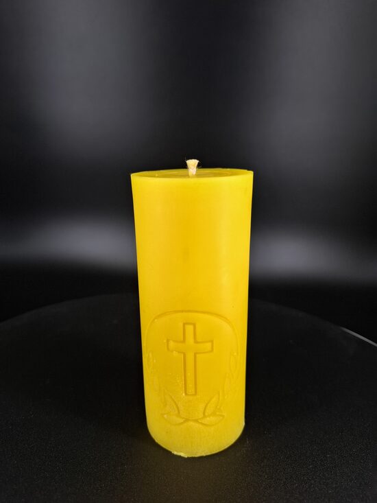 Mūžības bišu vaska svece – Krusts un Vainags (Nr:207)