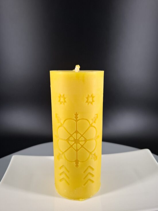 Cerības bišu vaska svece – Saules, Ausekļa un Laimas spēks (Nr:117)